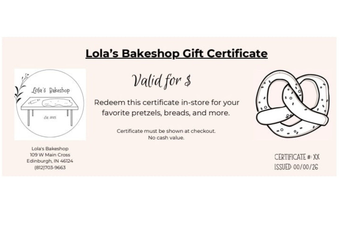 Lola's Bakeshop Gift Card